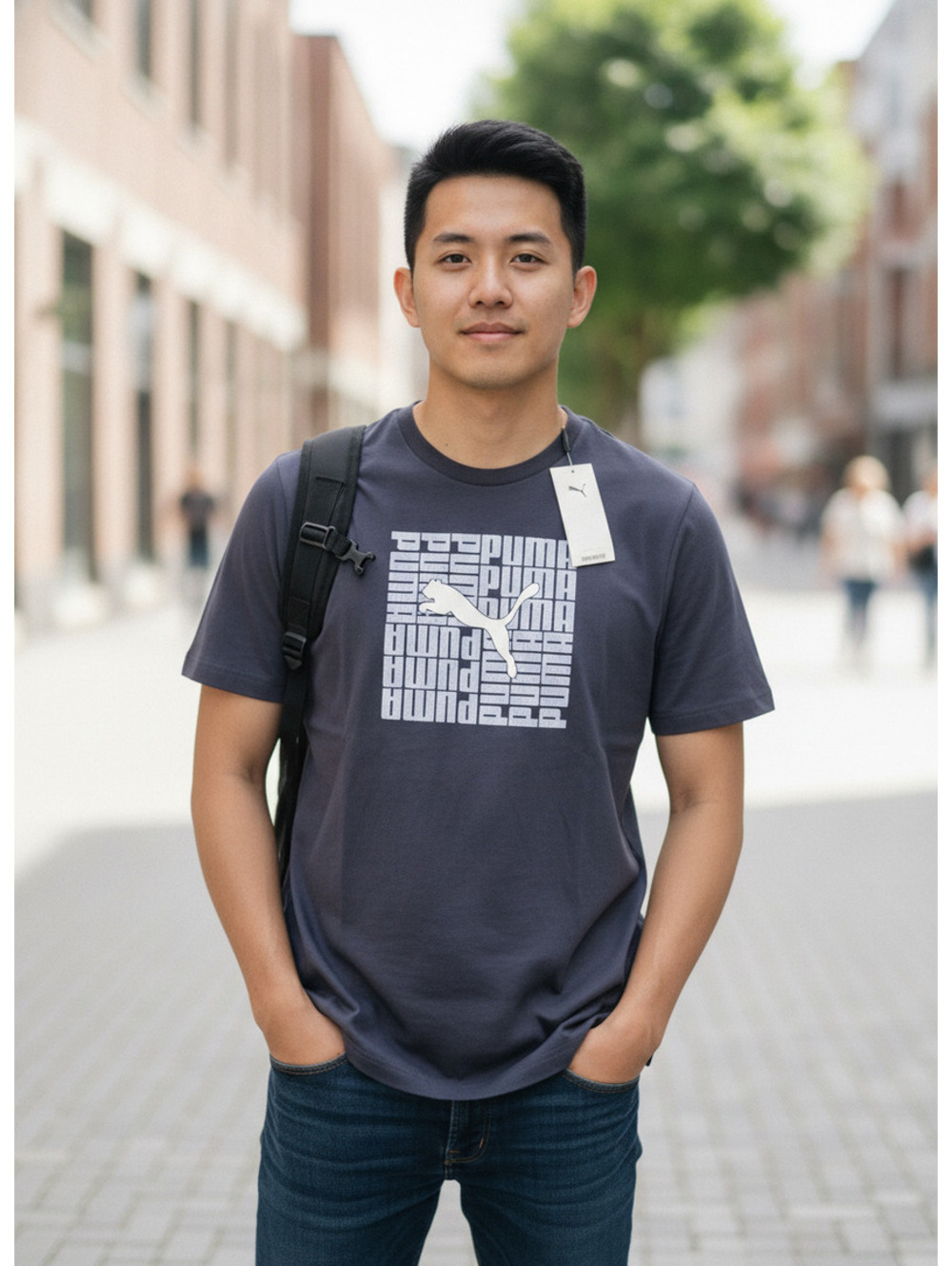 Puma Dark Navy Graphic T Shirt